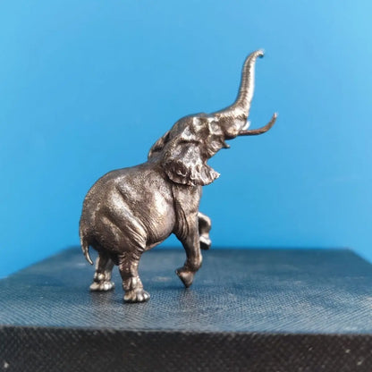 Brass Aged Elephant Ornaments Bronze Creative Elephant Living Room Desktop Statue Home Decor Desk Animal Ornament Crafts Art