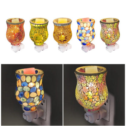 Wax Melt Warmer Lamp Creative Usplug Burner Ornament Diffuser Candle Decorative Mosaic Night Light for Kitchen Office
