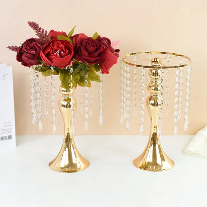 Metal Candles Holder Table Wedding Flower Vase Stand Candlesticks Wedding Centerpieces Candle Holder Home Party Table Decoration
