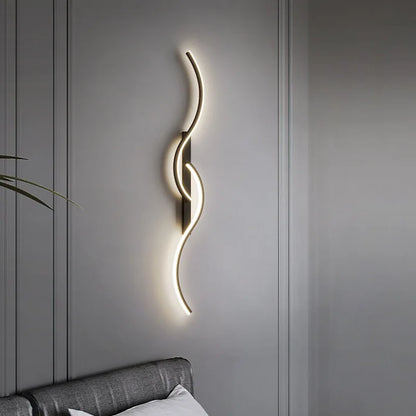 Modern LED Wall Sconce Strip Aluminum Wall Lamp 60/80/100CM For Bedroom Bedside Living Room Background Decor Lighting Fixtures