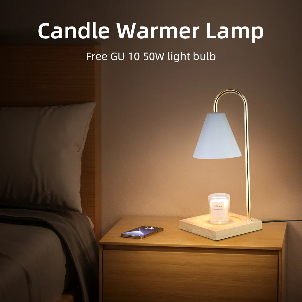 Modern Table Lamp Candle Warmer Lamp Aromatherapy Retro Melting With Timer Lamp Bedside Table Bedroom Decoration Mood Lights