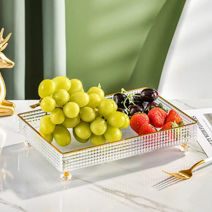 Snack Serving Bowls Dried Fruit dishTray Living Room Snack Refreshment Plate 4/6 grid Transparent Candy Box nordic serving tray