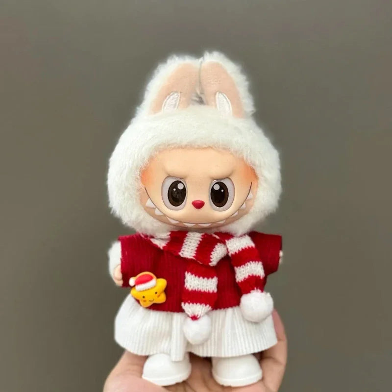 Christmas Gifts For LaFu Fu Clothes Christmas Deer Set Red Festive Outfit For 1 2 3 Outfit Holiday Gift