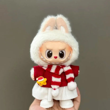 Christmas Gifts For LaFu Fu Clothes Christmas Deer Set Red Festive Outfit For 1 2 3 Outfit Holiday Gift