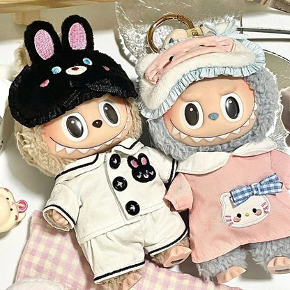 New 17cm Lafufu V1 V2 Clothes For Parties Cute Eye Masks Macaron Lafufu Doll Pajamas Clothes Cute Xmas Birthday Gifts