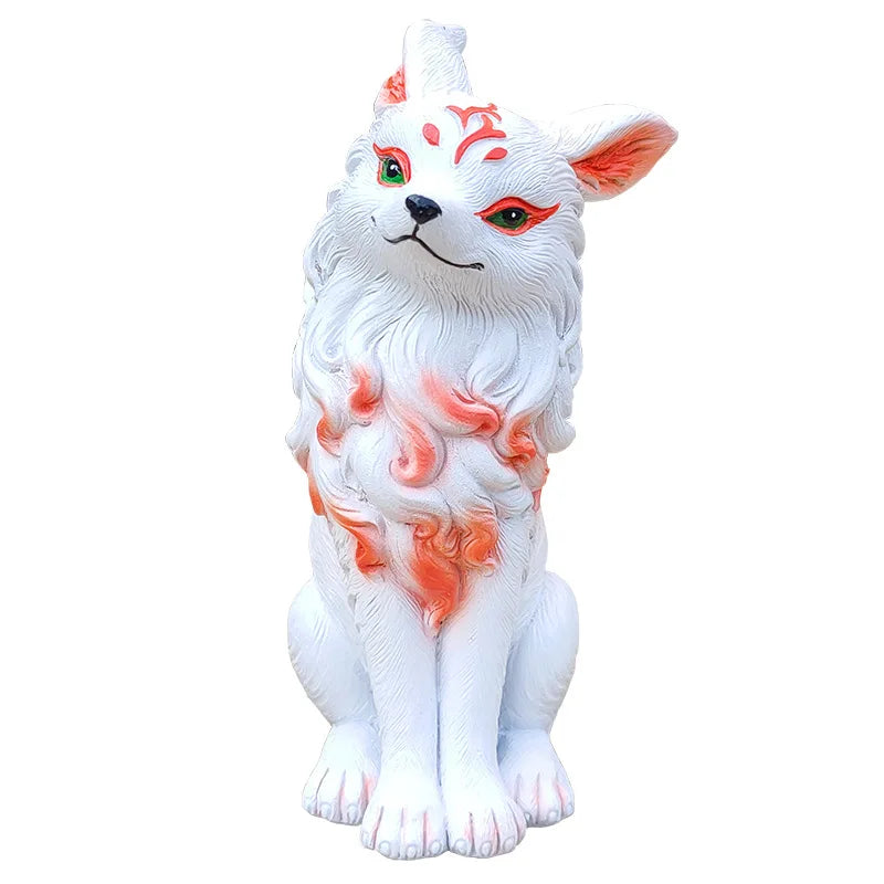 Fox Ornaments Nine-Tailed Fox Decorative Accessories Garden Art Figurine Decoration Resin Animal Sculpture Ornament Room Decor
