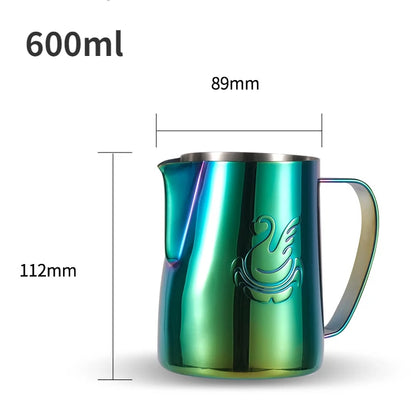 600ml Stainless Steel Coffee Jug Pitcher Milk Frothing Cup Cream Maker Espresso Latte Art Tool Elegant Swan