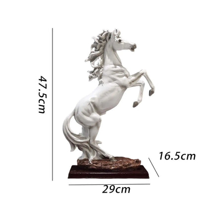 Horse Figurine for Home Display, Large Resin Animal Sculpture, Decorative Piece for Table Or Shelf