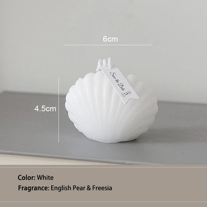 Shell Shape Scented Aromatic Candles Natural Soy Wax Candles Aesthetic Aromatherapy Candle Home Decoration Background Props