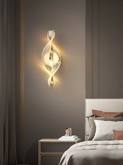 1pc/2pc modern gold/black LED acrylic wall sconce for lustre living room back wall, bedroom bedside home decor lighting.