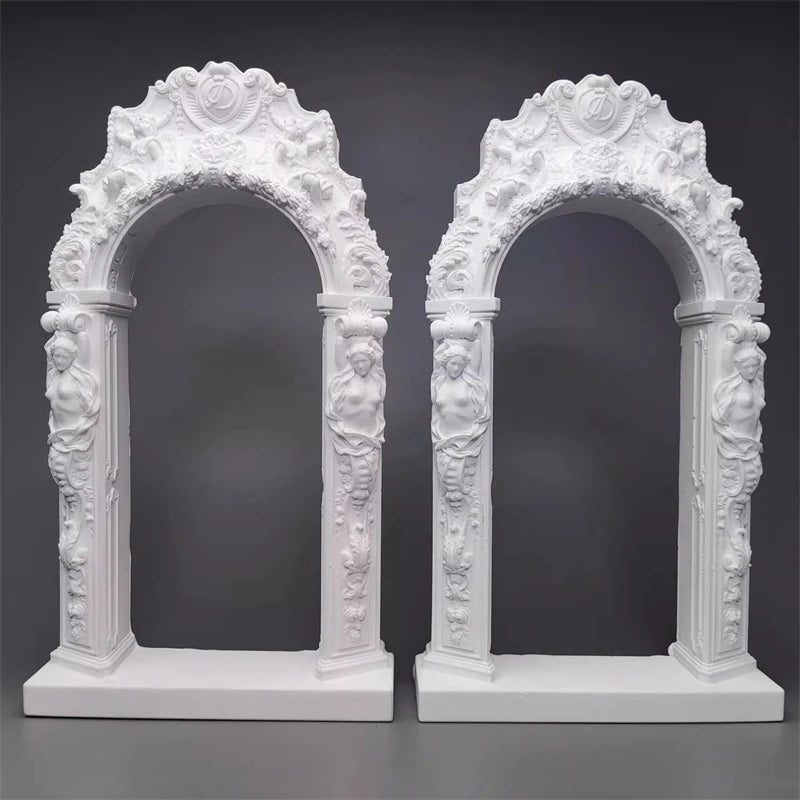 Rococo Style Goddess Door Cave Plaster Drawing Set Structure Art Architecture Sculpture Ornament Room Living Room Desktop Decor