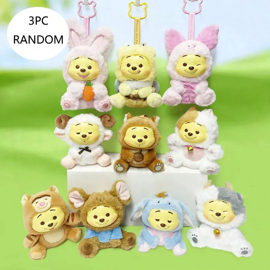 Winnie The Pooh Series Blind Box Vinyl Doll Pendant Naughty Party Plush Mystery Toy Cute for Girls Birthday Decoration Gifts