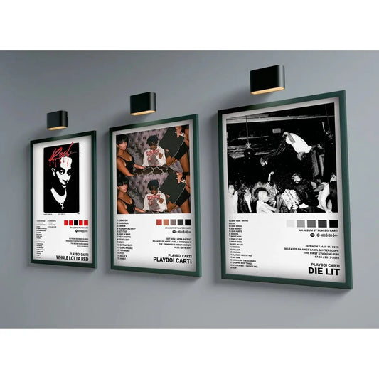 Hip Hop Rapper Playboi Carti Music Album Die Lit Cover Canvas Painting Print Posters for Room Wall Art Home Decor Picture Gift