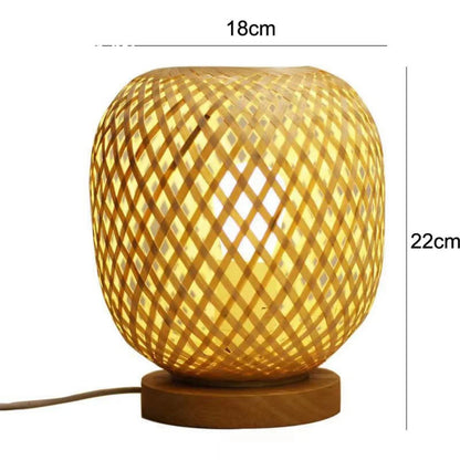 Nordic Wood Bamboo Night Light Table Lamp Bedroom Bedside Home Art Decorations plug Creative Table Lamps Home Decor