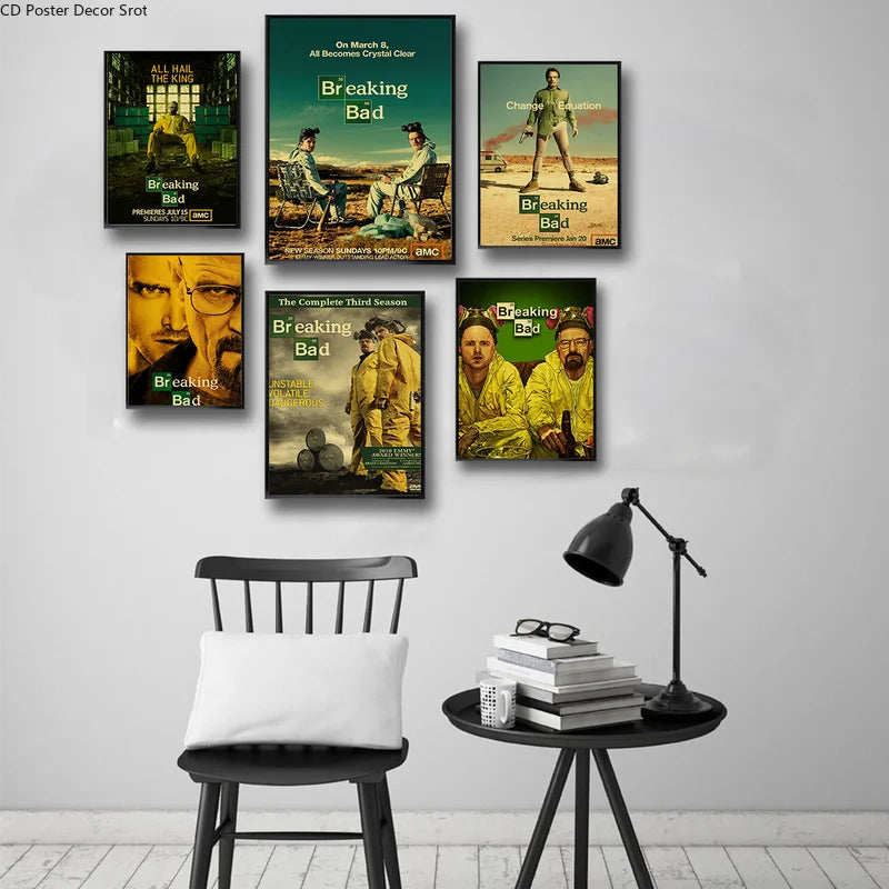 Classic TV Show Breaking Bad Retro Poster Kraft Paper Posters DIY Vintage Home Room Bar Cafe Decor Aesthetic Art Wall Painting