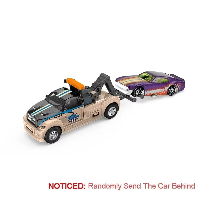 1: 64 Container Trailer Toys Alloy Models Cars Doors Opened Pull Back Miniature Flatbed Transport Vehicles Boys Festival Gifts