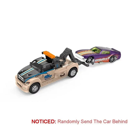 1: 64 Container Trailer Toys Alloy Models Cars Doors Opened Pull Back Miniature Flatbed Transport Vehicles Boys Festival Gifts