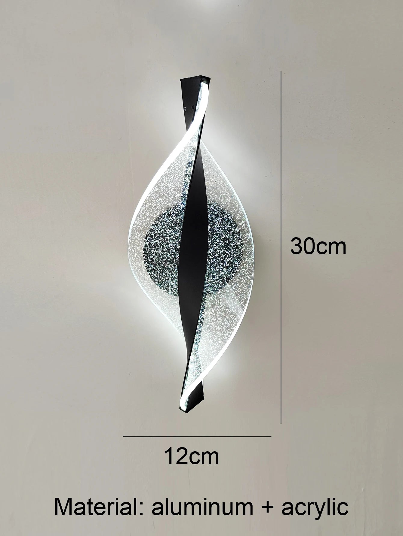 1pc/2pc LED Light Luxury Gold/Black Acrylic Wall Sconce for decorating living room back wall,bedroom bedside home decor lighting