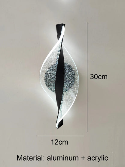 1pc/2pc LED Light Luxury Gold/Black Acrylic Wall Sconce for decorating living room back wall,bedroom bedside home decor lighting