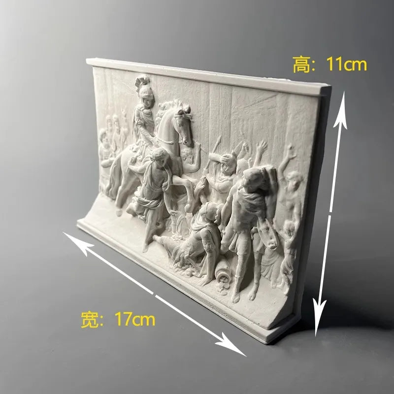 Nordic Retro Roman Relief Ornament Figure Sculpture Art Gypsum Statue Home Decoration Stereoscopic Prints Aesthetic Room Decor