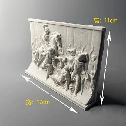 Nordic Retro Roman Relief Ornament Figure Sculpture Art Gypsum Statue Home Decoration Stereoscopic Prints Aesthetic Room Decor