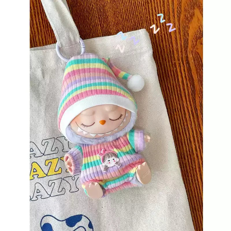 New Hot Mini Plush Doll'S Clothes Outfit Accessories For Korea Lafufu  Sitting Party V1 V2 Autumn Onesie Hat Set Clothing
