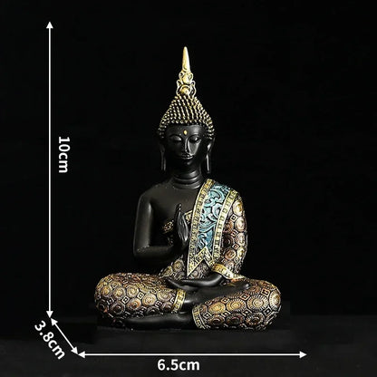 Large Buddha Statue Thailand Buda Buddha Sculpture Green Resin Handmade Buddhism Hindu Fengshui Figurine Meditation Home Decor