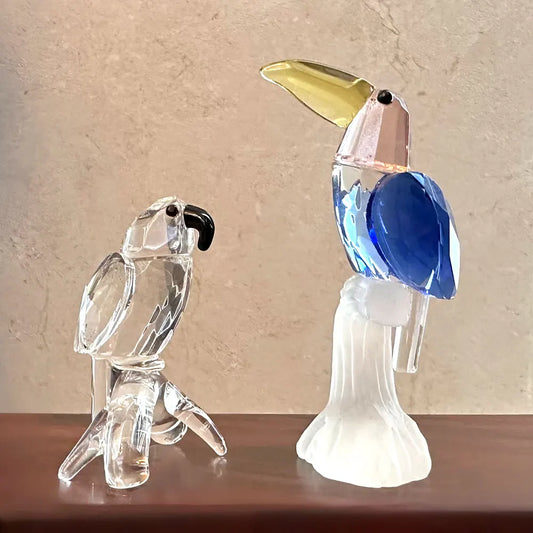 K9 Crystal Glass Figurines Miniature Sculpture Handmade Glass Animal Statue Paperweight Collection Table Home Decor Xmas Gift