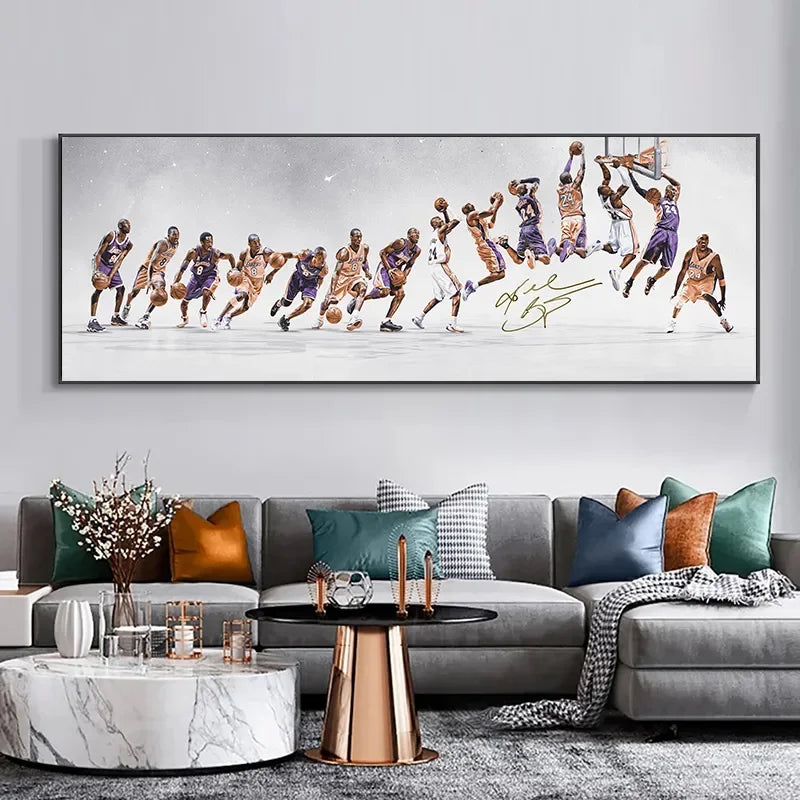 Modern Basketball Aesthetics Wall Art Star Play Game HD Oil On Canvas Posters And Prints Home Bedroom Living Room Decor Gifts