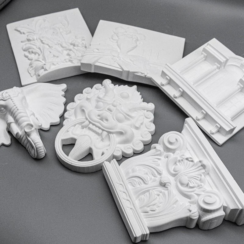 Gypsum Three-Dimensional Relief Hanging Picture Frame Picture Heart Porch Home Decoration Luxury Art Figurine Decor Ornament