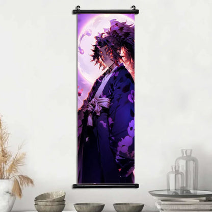 Demon Slayer Hashira Nezuko Agatsuma Zenitsu Inosuke Scroll Canvas Wall Hanging Painting Home Decor Anime Poster Wall Art Room