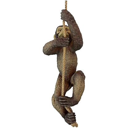 Outdoor Figurine Ornament Garden Animal Statue Craft Statue Decoration Hanging Monkey/Chimpanzee Sculpture for Lawn Yard