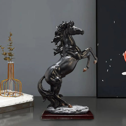 Horse Figurine for Home Display, Large Resin Animal Sculpture, Decorative Piece for Table Or Shelf