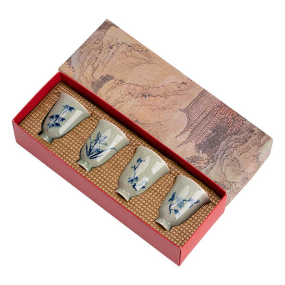 Home Guest Host Cup Orchid Bamboo Chrysanthemum Beauty Plum Personal Scent Single Tea Chinese Ceramic Teaware Kitchen Dining Bar