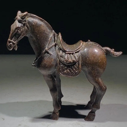 Antique Bronze Collection, Prosperous Copper Horse Ornaments, Immediate Success, Home Living Room Desktop Craft Ornaments