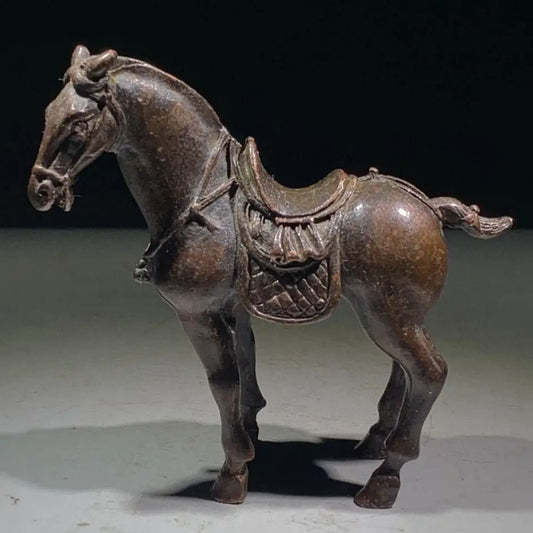 Antique Bronze Collection, Prosperous Copper Horse Ornaments, Immediate Success, Home Living Room Desktop Craft Ornaments