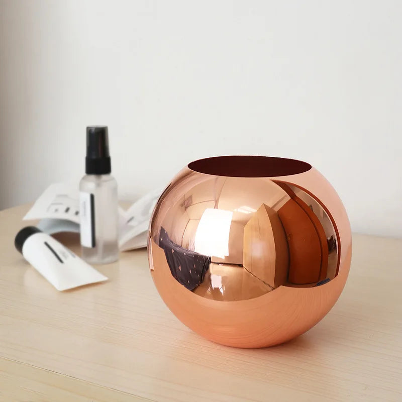 Stainless Steel Vase  Nordic Style Desltop Plant Pot BeFlower Pots Golden Black Rose Gold Classic   Home Decor