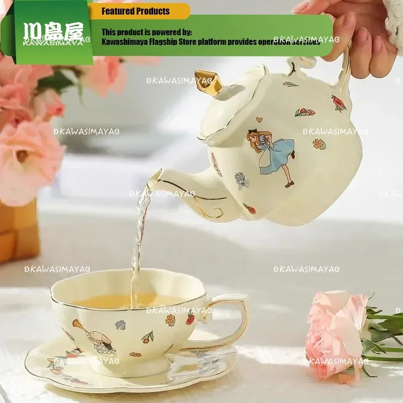 KAWASIMAYA Alice Keramik-Kaffeetassen und Untertassen, Damen-Hochzeits-Einweihungs-Begleitergeschenk, Nachmittagstee, Geschirr, Tee-Set