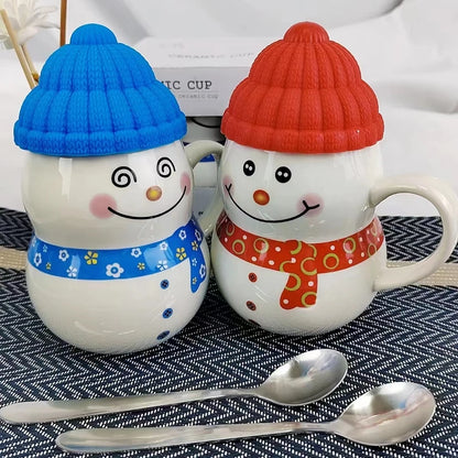 300 ml Schneemann Tasse Kreative Große Kapazität Keramik Tasse Kaffee Tassen Schöne Männer und Frauen Geburtstag Weihnachten Geschenk Frühstück tasse