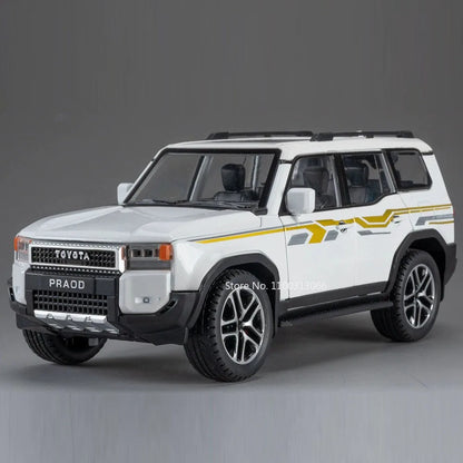 1:24 Scale Prado LC250 Models Cars Toys Alloy Diecast 6 Doors Opened Miniature Vehicles Pull Back Off-road Boys Perfect Gifts