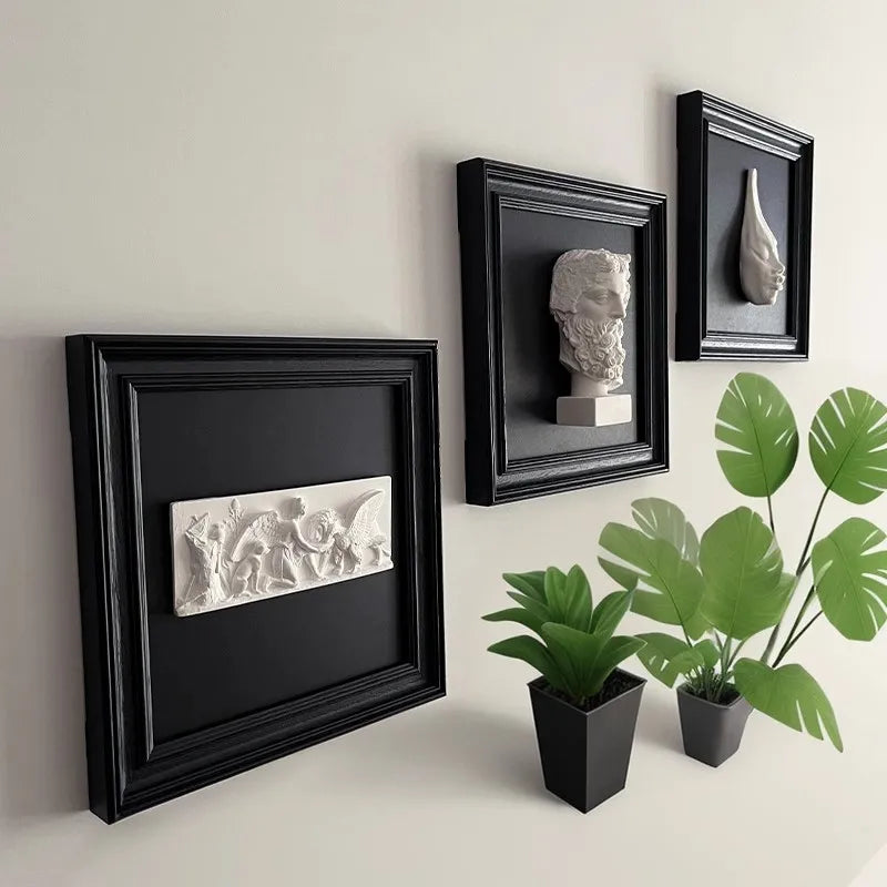 Dionysus Retro Roman Art Sculpture Three-Dimensional Modern Wall Luxury Decoration Hanging Painting Desktop Bookshelf Ornaments