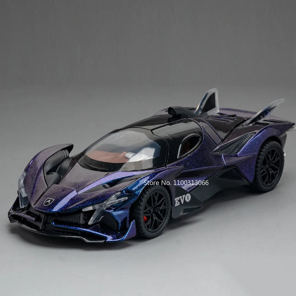 1/32 Metal Die Cast Apollo EVO Cars Model Toy with Light and Music Sports Car Toys Doors Opened Vehicles for Kids Birthday Gifts