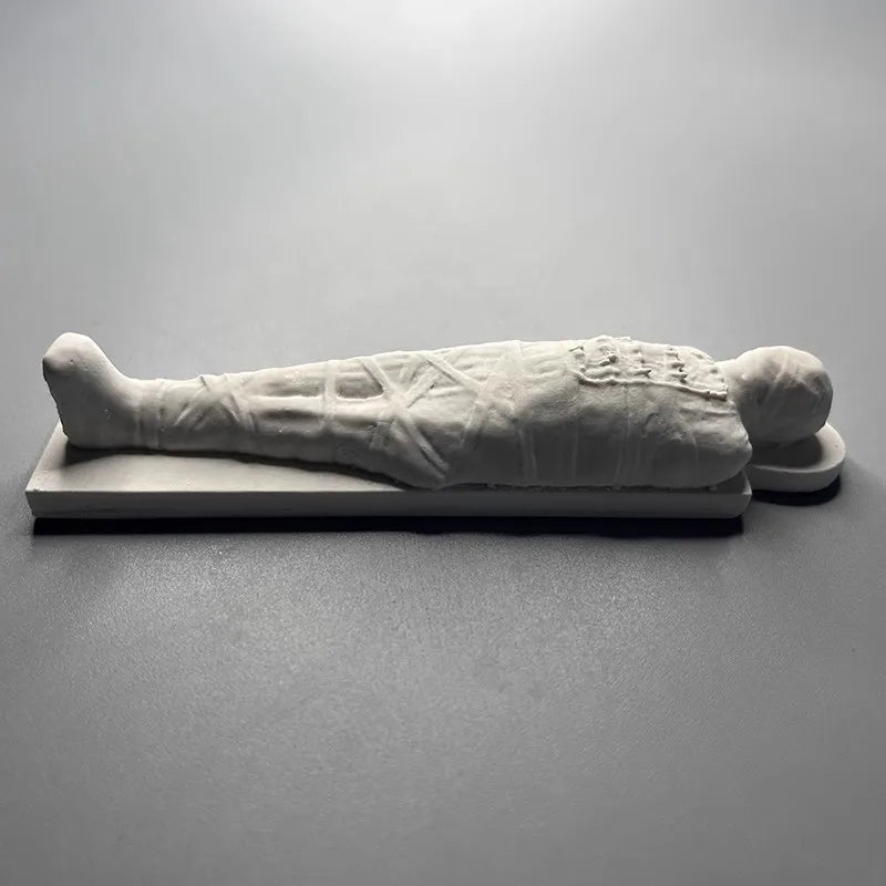 Miniature Mummy Figurine Home Desktop Decoration DIY Graffiti Ornaments Originality Sculpture Plaster Cast Model Deco Parts