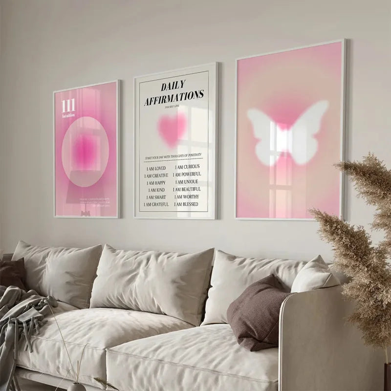 Modern Minimalist Aesthetics Wall Art Angel Digital Tone Gradient Halo Energy Mystery HD Oil On Canvas Poster Home Decor Gift