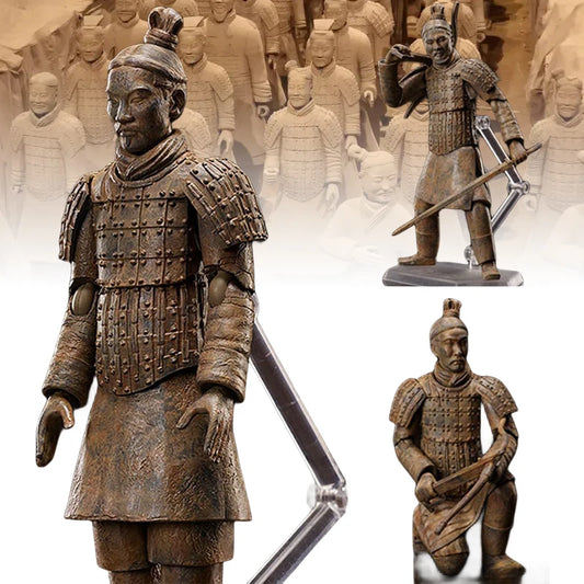 Die Terrakotta-Armeefiguren, chinesische Antiquitäten, Terrakotta-Krieger, Actionfiguren, Figma-Figuren, Soldatenstatuen, Tischdekoration, Geschenke
