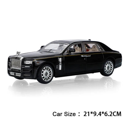 1:24 Mansory Rolls-Royce Phantom HONGQI HS9 Models Toys Cars Wheel Pull Back Miniature Car 6 Doors Opened Vehicles Kids Gifts