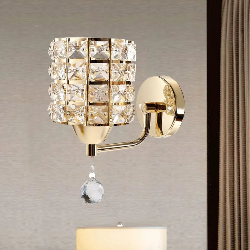 Decorative Crystal Wall Lamps Simple Cyrstal Wall Lights for Bedroom Bedside Living Room Gold/Silver Crystal Wall Lighting