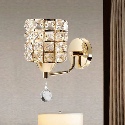 Decorative Crystal Wall Lamps Simple Cyrstal Wall Lights for Bedroom Bedside Living Room Gold/Silver Crystal Wall Lighting