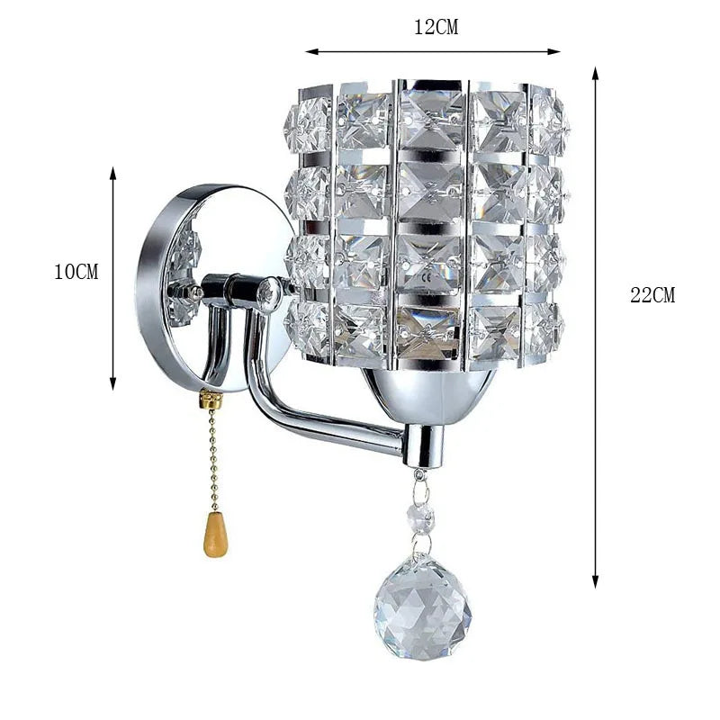 Decorative Crystal Wall Lamps Simple Cyrstal Wall Lights for Bedroom Bedside Living Room Gold/Silver Crystal Wall Lighting