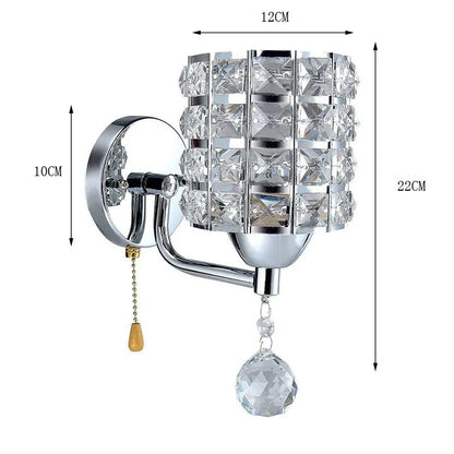 Decorative Crystal Wall Lamps Simple Cyrstal Wall Lights for Bedroom Bedside Living Room Gold/Silver Crystal Wall Lighting